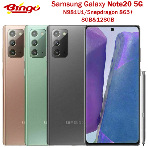 Samsung Galaxy Note20 5G N981U1 Unlocked Mobile Phone Snapdragon 865+ Octa Core 6.7