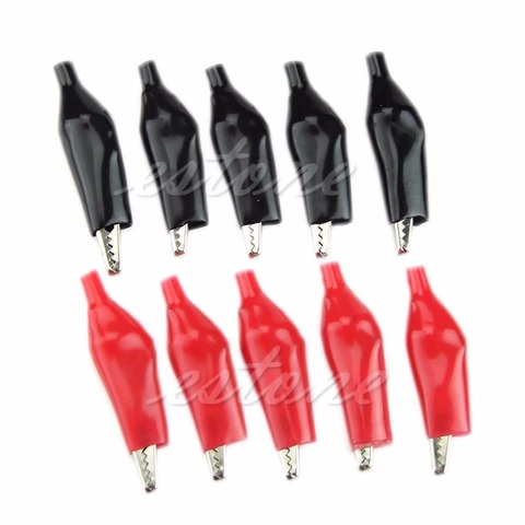10 PCS/Set 28mm Alligator Leads Crocodile Test Clip for Electrical Jumper Wire Cable ► Photo 1/4