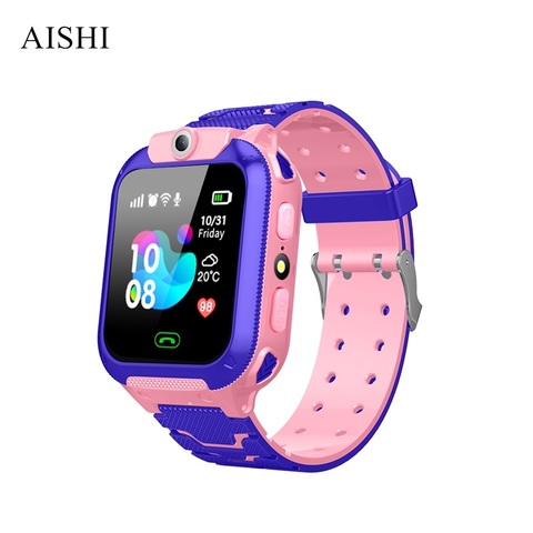 AISHI Q12B Kid Smart Watch LBS Location SOS Camera Baby Phone 400mAh Voice Chat Mobile Smartwatch Support App SeTracker2 VS Q12 ► Photo 1/6