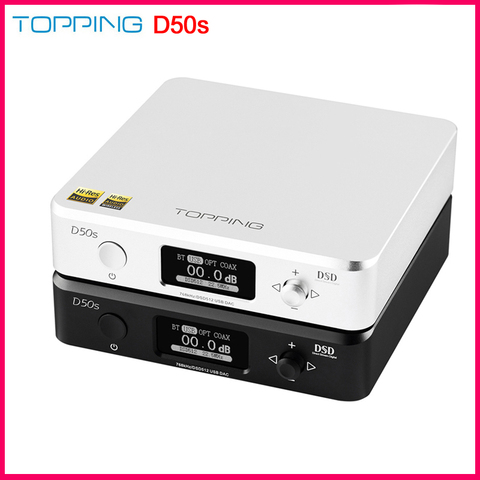 TOPPING D50s ES9038Q2M*2 DAC Bluetooth 5.0 LDAC DSD512 32Bit/768K Hi-Res Audio HIFI Decoder ► Photo 1/1