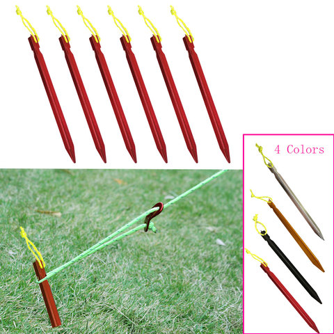 Tent Pegs 18cm Aluminum Tent Stake with Rope Outdoor Tent Nail Peg Tent Accessories Equipment ► Photo 1/6