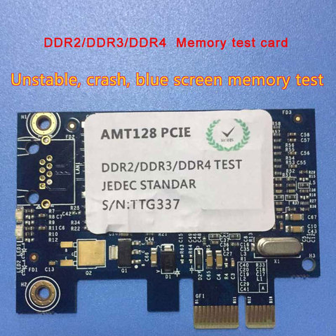 DDR4/DDR3/DDR2  RAM memory test tools card AMT128 PCI-E support unstable, blue screen, crash, and the computer restarts ► Photo 1/3