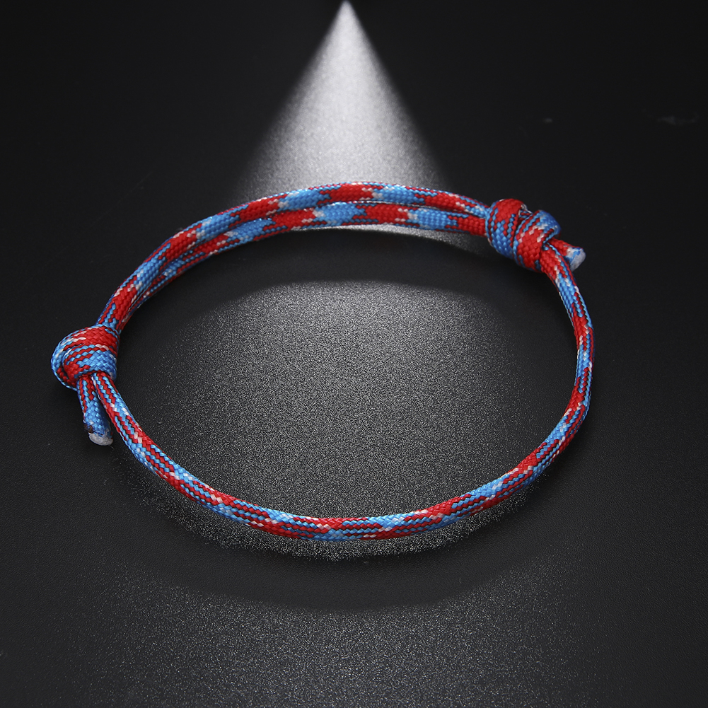 Teamer Adjustable Simple Climbing Rope Bracelet for Men Women Knot