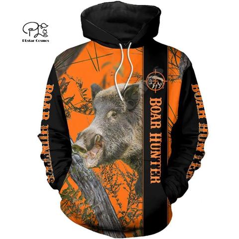 Men Unisex harajuku hunting boar Bow Hunter print 3d hoodie Sweatshirt zipper women Pullover streetwear jacket tracksuit Coat ► Photo 1/3