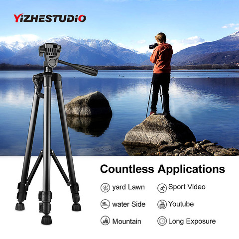 Yizhestudio Protable Camera Tripod for phone Canon Nikon Sony DSLR Camera Camcorder 50-140 cm Universal Adjustable Tripod Stand ► Photo 1/6