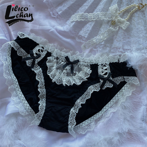 2022 Japanese Girl Kawaii Lace Panties Modal Comfortable Inner Cotton Shorts for Female Erotic Lingerie Woman Sexy Underwear ► Photo 1/5