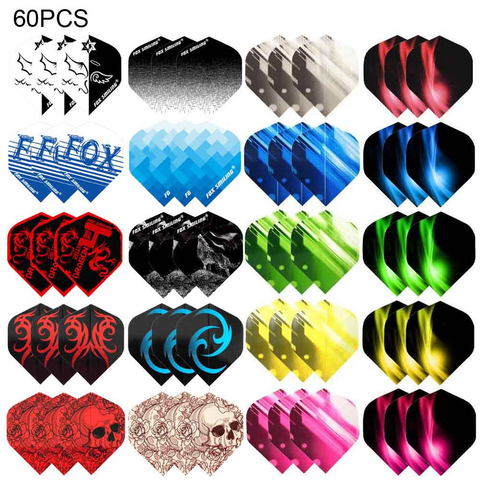 Fox Smiling Dart Flights Multiple Styles Colorful 60PCS PET Darts Flights Newly Dart Accessories ► Photo 1/6