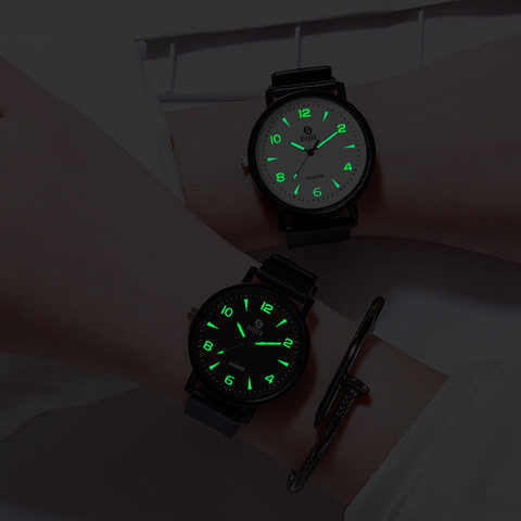 Simple Luminous Watches Women Fashion Luxury Brand Quartz Watch Casual Woman Leather Clock Ladies Wristwatch Clock Montre Femme ► Photo 1/6