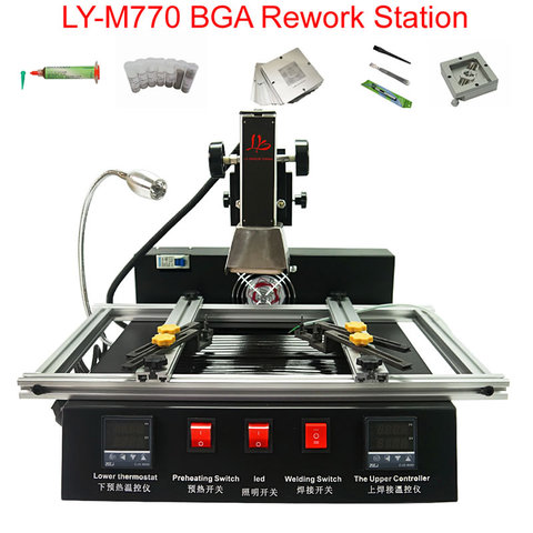 LY-M770 BGA Rework station 2 zones manual operation 1900W bga reballing station free tax to RU ► Photo 1/6