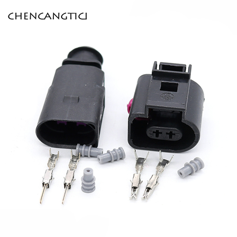 5 Sets 2 Pin Way 1.5mm Auto Temp Sensor Plug Deflation Valve Socket Waterproof Electrical Wire Connector 1J0973802 1J0973702 ► Photo 1/6