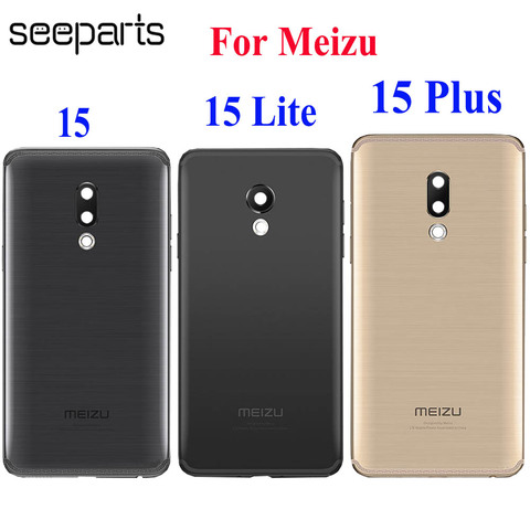100% NEW Battery Cover For Meizu 15 Plus Rear Housing Back Case 15 Lite Battery Cover With Camera Lens Replacement Part ► Photo 1/1