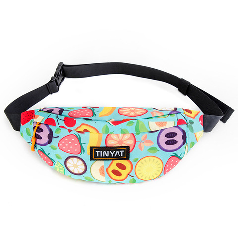 TINYAT New Colorful Waist Bag For Men Women Fanny Pack 3d Printing Mobile Phone Bag Outdoor Running Banana Belt Bag Male Pochete ► Photo 1/6