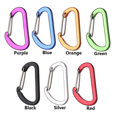 4pcs Aluminum Alloy D-Ring Keychain Carabiner Lock Buckle Hook Climbing Snap Clip High quality Fishing Tool ► Photo 1/6