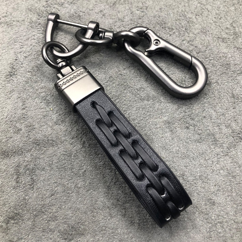 Luxury Gift Key Chains Rings Holder Braided Rope Men PU Leather Car Keychain Durable Vintage High Quality Fashion Keyring Auto ► Photo 1/6