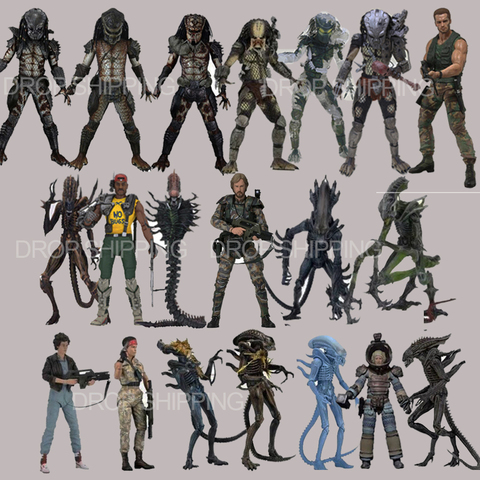 Alien Figure Jungle Patrol Duth Snake Stalker Guardian Predator Scorpion Snake Mantis Gorilla Xenomorph Aliens Action Figures ► Photo 1/6