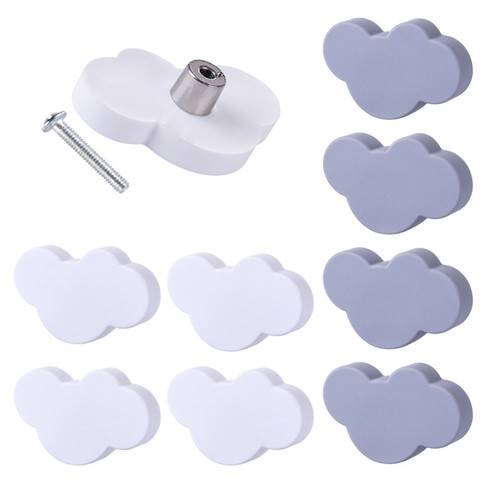 10Pcs Cartoon Cloud Furniture Handles Children Room Knobs Handles PVC Drawer Pull Handle Door Knob for Kids Drawer Cabinet Pulls ► Photo 1/6