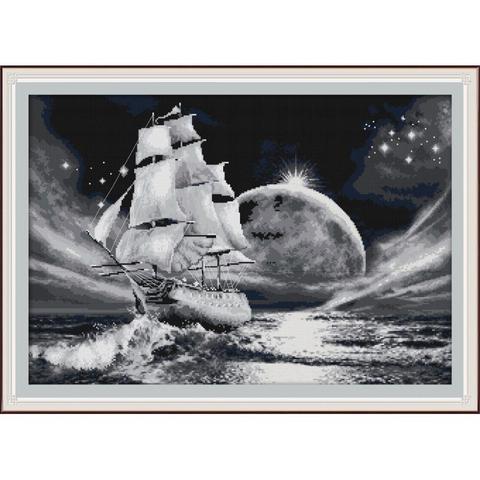 JoySunday go on long journey Sailing Pattern Cross Stitch 14 11ct Count and Stamping Embroidery Cross Stitch Kit Home Decoration ► Photo 1/6