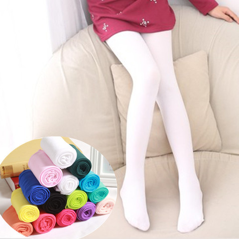 1 To 8 Year Girl Tights Spring/autumn children tights Kids Pantyhose Ballet Dance Tights Stocking Velvet Solid White Pantyhose ► Photo 1/6