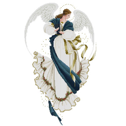 Top Quality beautiful lovely counted cross stitch kit angel of hope blue and white fairy angel de la Esperanza ► Photo 1/4