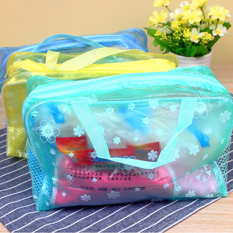 Women Swimming Bag Waterproof Handbags Transparent PVC Plastic Pool Beach Makeup Organizer Toiletry Storage PVC Bag ► Photo 1/5