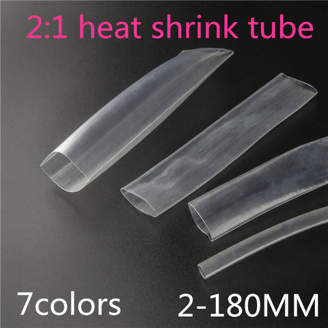 1 Meter heat shrink tube transparent Wrap Wire Sell  Connector heat shrinkable tubing Wrap Wire kits 2:1 heat shrink tubing ► Photo 1/6