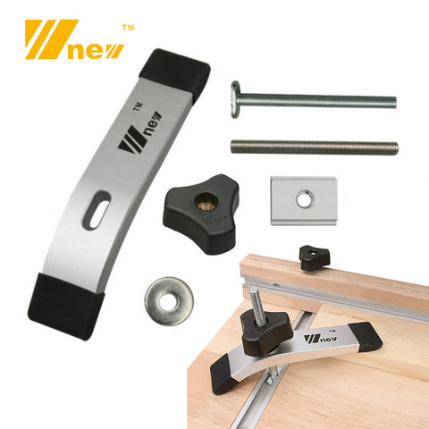 Woodworking T Track Slider M8 T Screw M8 Nut Saw Table Acting Hold Down Clamp for T-Slot T-Track Wood Work DIY Tools ► Photo 1/6