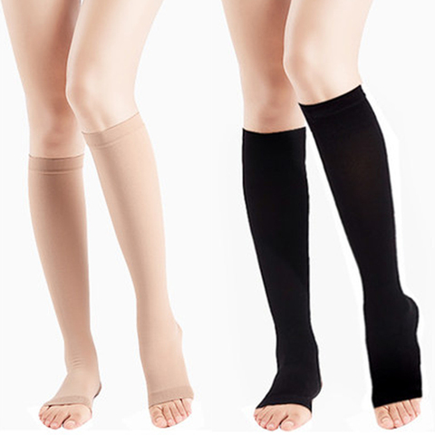 Compression Knee High Support Stocking Men Womens Pain Relief Pressure Circulation Soft Varicose Vein Stocking ► Photo 1/6