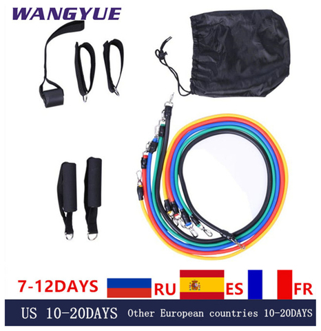 VIP 11 Pcs/Set Latex Resistance Bands Crossfit Training Exercise Yoga Tubes Pull Rope,Rubber Expander Elastic Bands Fitness Bag ► Photo 1/6