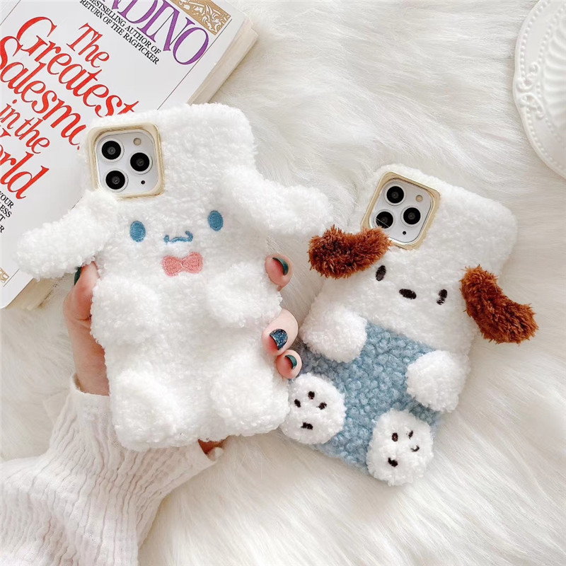 Cute Sanrio 3D Cinnamoroll Purin Warm Plush Soft Phone Case for Iphone 7  plus 8 8plus X XR XS MAX Cover for Iphone 12 11 Pro Max - Price history &  Review |