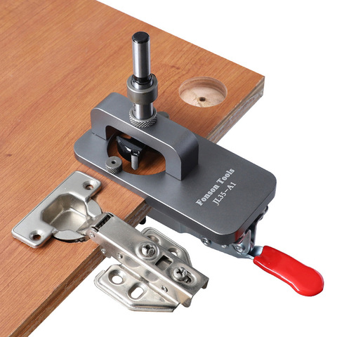 Woodworking Hole Drilling Guide Locator 35mm Hinge Boring Jig with Fixture Aluminum Alloy Hole Opener Template Door Cabinets ► Photo 1/6