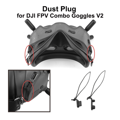 For DJI FPV Combo Goggles V2 Dust Plug Charging Power Interface Protection Cover Kit Dustproof for FPV Goggles V2 Accessories ► Photo 1/6