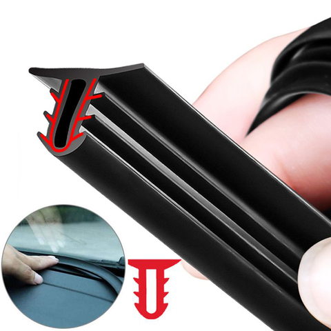 1.6M Car Universal Windshield Sealant Dashboard Soundproof Sealing Strip Auto Rubber Seals Car Panel Seal Interior Accessories ► Photo 1/6