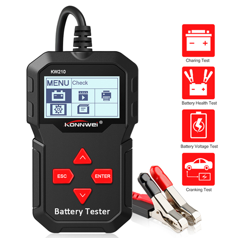 KONNWEI KW210 Car Battery Tester Automatic 12V 100 to 2000CCA Battery tools for the Car Quick Cranking Charging Diagnostic ► Photo 1/6