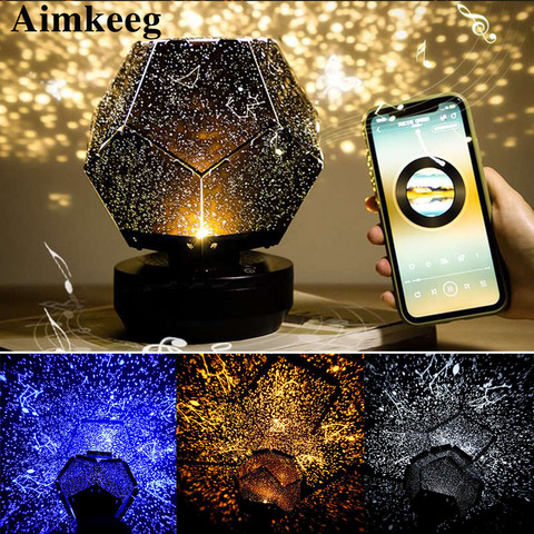 3D Starry Sky Night Light Projector LED Romantic Starry Lamp Galaxy Cosmic Projection for Children Gift Home Party Decoration ► Photo 1/6