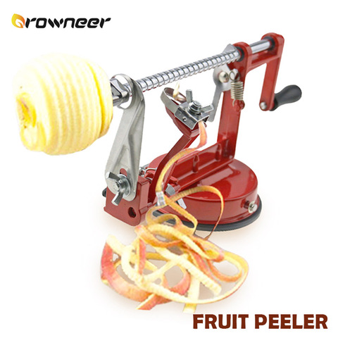 3 In 1 Fruit Peeler Stainless Steel Core Slice Cutter Red Apple Gadgets Adjustable Blades Tightly Suction Base Kitchen Tool ► Photo 1/6