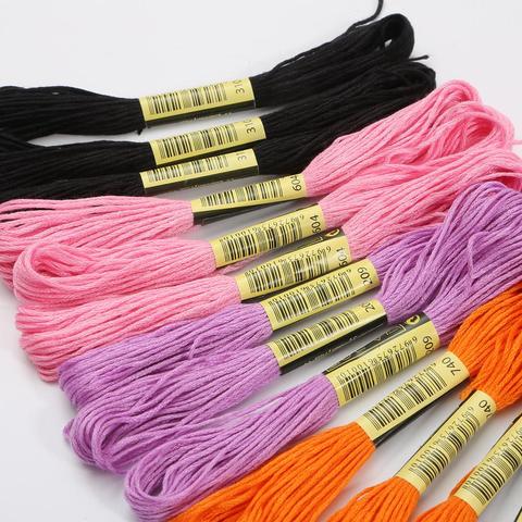 5pcs 10pcs 20pcs Randomly Color embroidery DIY Silk Line Branch Threads Similar Dmc Thread Floss Skein Cross Stitch Thread ► Photo 1/6