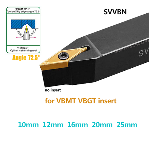 1pc SVVBN1212H11 SVVBN1616H16  SVVBN2022K11 SVVBN2022K16 CNC Lathe External Turning Tool holder Cutter tool for VBMT VBGT insert ► Photo 1/3