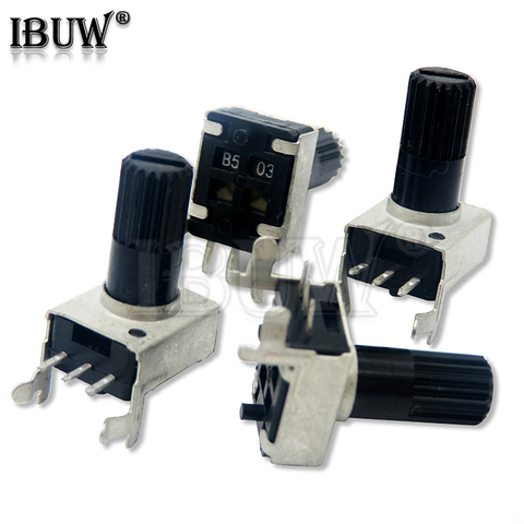 10pcs RV09 Horizontal12.5mm Shaft 5k 10k 50k 100k 0932 Adjustable Resistor 9 Type 3pin Seal Potentiometer igmopnrq ► Photo 1/5