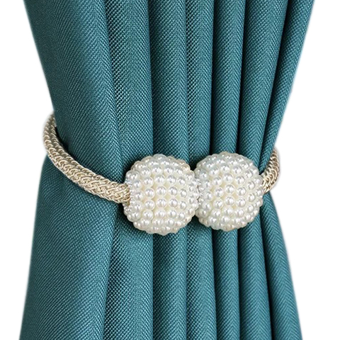 Buy Online Magnet Curtain Clip Pearl Ball Magnetic Curtain Tiebacks Rings  Buckle Holders Clip Tie Back Clips Easy Curtain Decoration ▻ Alitools
