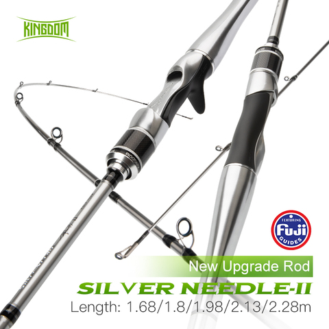 Kingdom Fishing Rod Ultralight 1.68/1.8/1.98/2.13/2.28M 2 Section UL/L/ML/M/MH Power Fuji Guide Ring Carbon Casting&Spinning Rod ► Photo 1/6