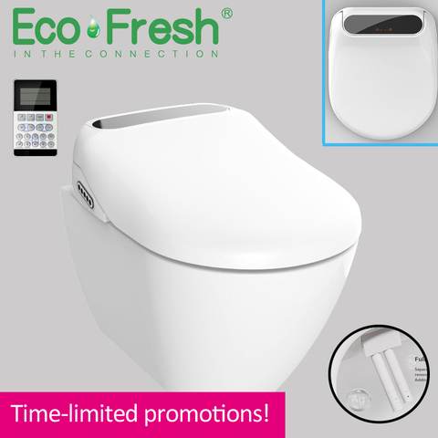 Ecofresh U shape Intelligent Toilet Seat Electric Bidet Cover