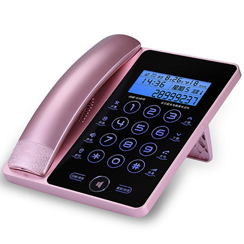 Touch Dial Corded Phone Telephone Landline with Colorful Backlit, Voice Broadcast, FSK and DTMF System, Caller ID, PC Panel ► Photo 1/3