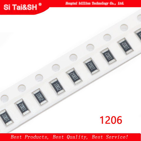 100Pcs 1206 SMD resistor 0R ~ 10M 1/2W 0 1 10 100 150 220 330 ohm 1K 2.2K 10K 100K 0R 1R 10R 100R 150R 220R 330R ► Photo 1/1