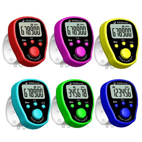 5 Channel Finger Counter LCD Electronic Digital Chanting Counters Tally Counter 95AA ► Photo 1/6