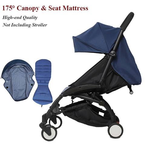 175°Stroller Accessories Hood&Mattress Set For Babyzen Yoyo Canopy Cover Seat Cushion Fit Yoya Pram Sunshade Original Fabric ► Photo 1/6