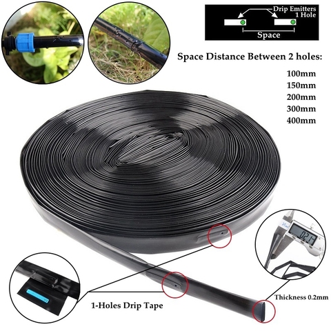 20~100M 16mm 1-Hole Micro Irrigation Rain Drip Tape Space 15/20/30/40cm Soaker Greenhouse Farm Watering Hose Patch Tape Hose ► Photo 1/6