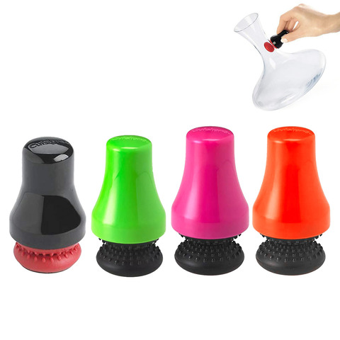 1pc Silicone Magnetic Cleaning Brush Industrial Cleaner Glass Spot Bottle Rubber Long Scrubber Corner Black/Green/Red/Rose Red ► Photo 1/5