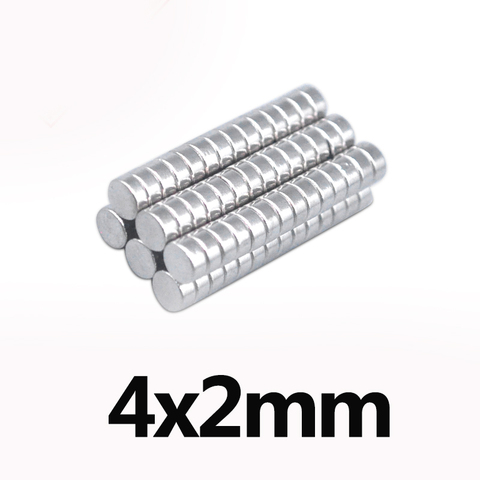 200pcs 4x2 mm Permanent Small Round Magnet 4x2mm Neodymium Magnet Dia 4*2mm Mini Strong Magnetic Magnets ► Photo 1/3