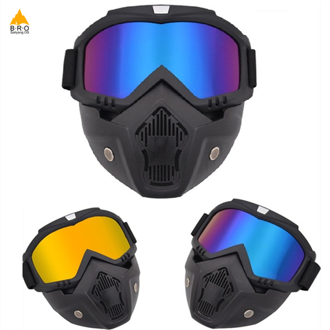 PM 2.5 Dust Proof Mask Cycling Bike Full Face Shield Windproof MTB Goggles Bicycle Snowboard Ski Protection with Anti-UV Glasses ► Photo 1/6