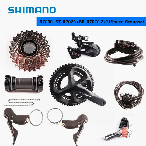 SHIMANO 105 R7000 ST-R7020+BR-7070 2x11 Speed 170/172.5/175mm 50-34T 52-36T 53-39T Road Bike Bicycle Kit Groupset ► Photo 1/6